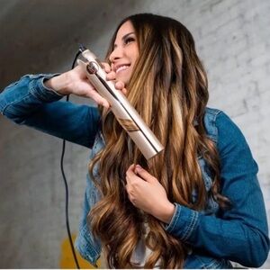 TYME Iron Pro 2-in-1 Hair Curler & Straightener w/ Auto Shutoff, Limelight